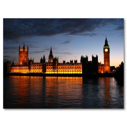 Αφίσα (Αγγλία, Λονδίνο, bachingham palace, ηλιοβασίλεμα)